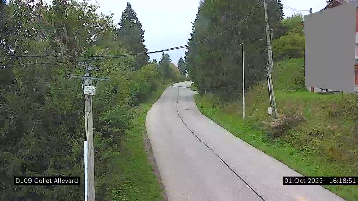 Webcam trafic France - D109, Le Collet d'Allevard, en direction de Super Collet
