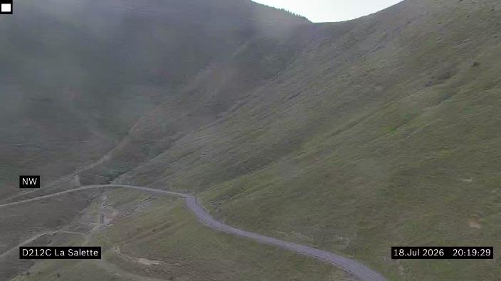 Webcam trafic France - D212C, Col de l'Homme, en direction de La Salette-Fallavaux