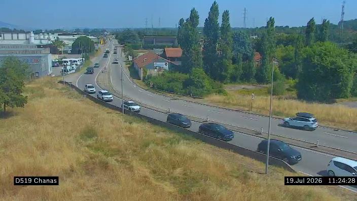 Webcam trafic France - D519, Chanas, en direction de Le Péage-de-Roussillon