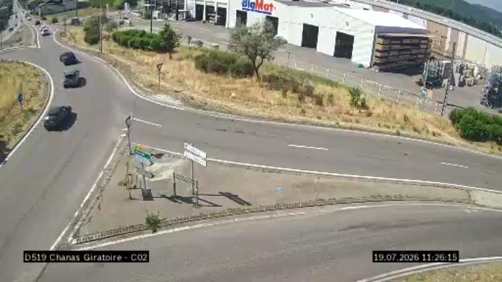 Webcam trafic France - D519, Chanas, en direction de Saint-Rambert-d'Albon