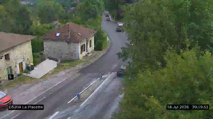 Webcam trafic France - D520A, La Sure en Chartreuse, en direction de Pommiers-la-Placette